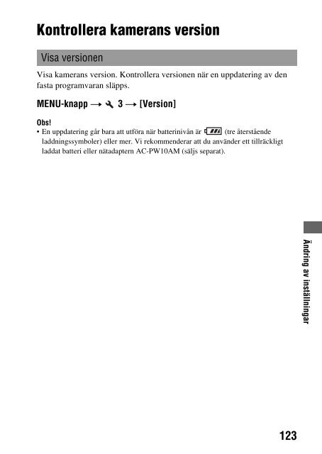 Sony DSLR-A450Y - DSLR-A450Y Consignes d&rsquo;utilisation Su&eacute;dois