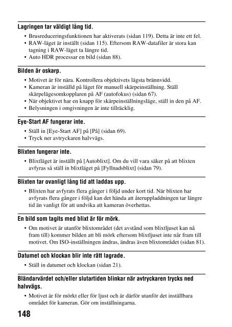 Sony DSLR-A450Y - DSLR-A450Y Consignes d&rsquo;utilisation Su&eacute;dois