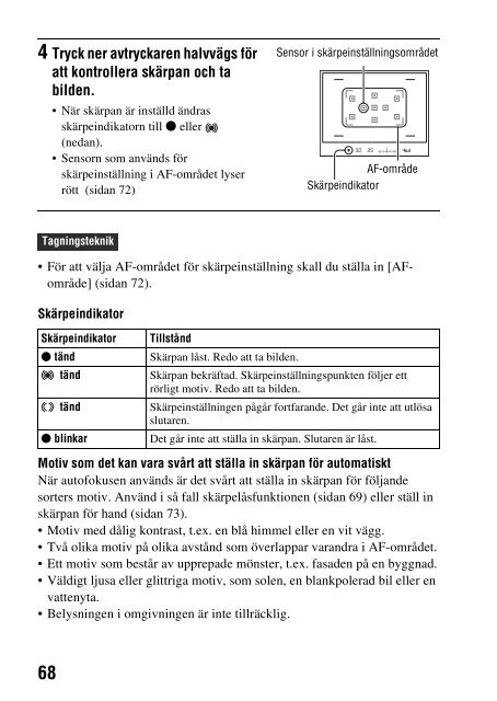 Sony DSLR-A450Y - DSLR-A450Y Consignes d&rsquo;utilisation Su&eacute;dois