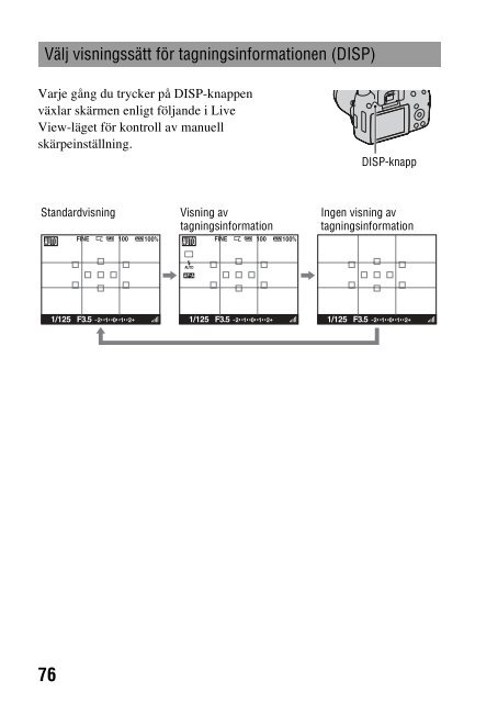 Sony DSLR-A450Y - DSLR-A450Y Consignes d&rsquo;utilisation Su&eacute;dois