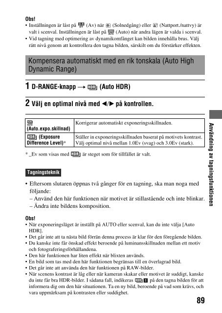 Sony DSLR-A450Y - DSLR-A450Y Consignes d&rsquo;utilisation Su&eacute;dois