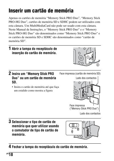 Sony DSLR-A450Y - DSLR-A450Y Consignes d&rsquo;utilisation Portugais