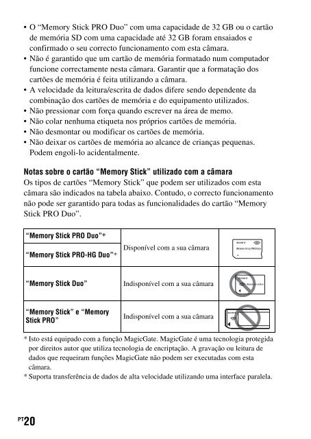 Sony DSLR-A450Y - DSLR-A450Y Consignes d&rsquo;utilisation Portugais