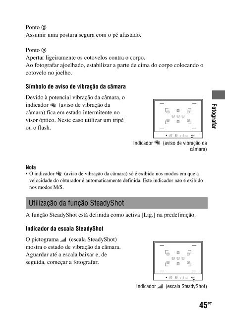 Sony DSLR-A450Y - DSLR-A450Y Consignes d&rsquo;utilisation Portugais