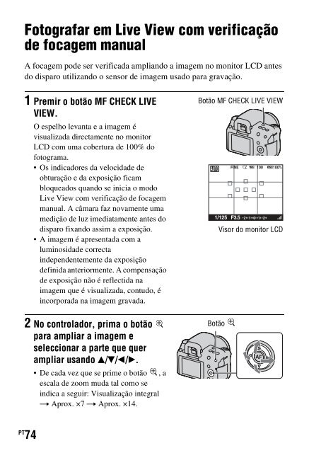 Sony DSLR-A450Y - DSLR-A450Y Consignes d&rsquo;utilisation Portugais