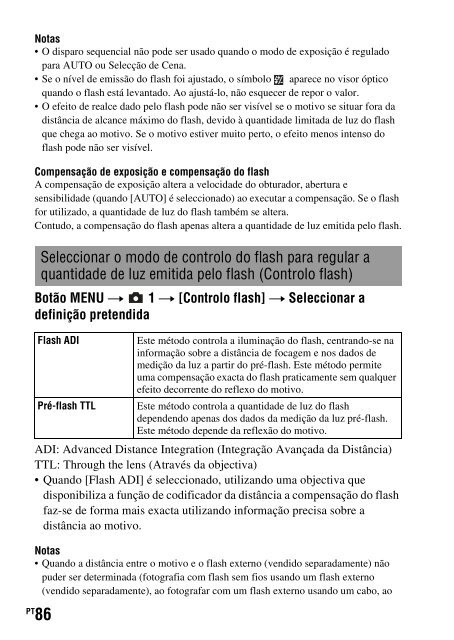 Sony DSLR-A450Y - DSLR-A450Y Consignes d&rsquo;utilisation Portugais