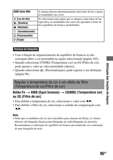 Sony DSLR-A450Y - DSLR-A450Y Consignes d&rsquo;utilisation Portugais