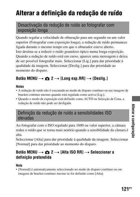 Sony DSLR-A450Y - DSLR-A450Y Consignes d&rsquo;utilisation Portugais