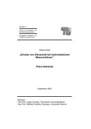 „Einsatz von Ultraschall bei hydrostatischen Messverfahren“ Petra ...