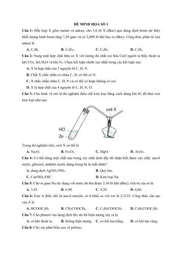 Bộ đề thi thử THPTQG năm 2018 - Môn Hóa học - Trần Hoàng Phi - Lize - 16 ĐỀ + ĐÁP ÁN