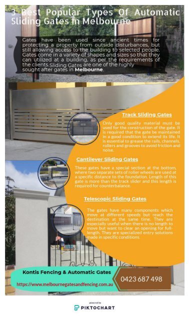 3 Best Popular Types Of Automatic Sliding Gates In Melbourne