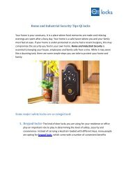 Home and industrial security tips- Qilocks