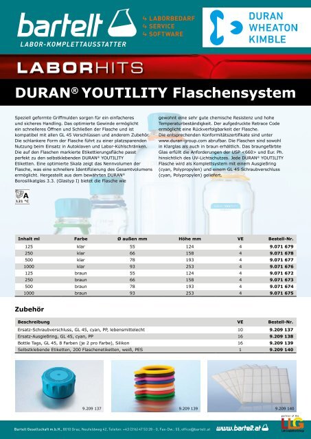 Duran Youtility Flaschensysteme Aktion