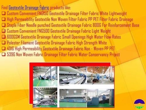 Buy Geotextile Drainage Fabric products at Ningbo Honghuan Geotextile