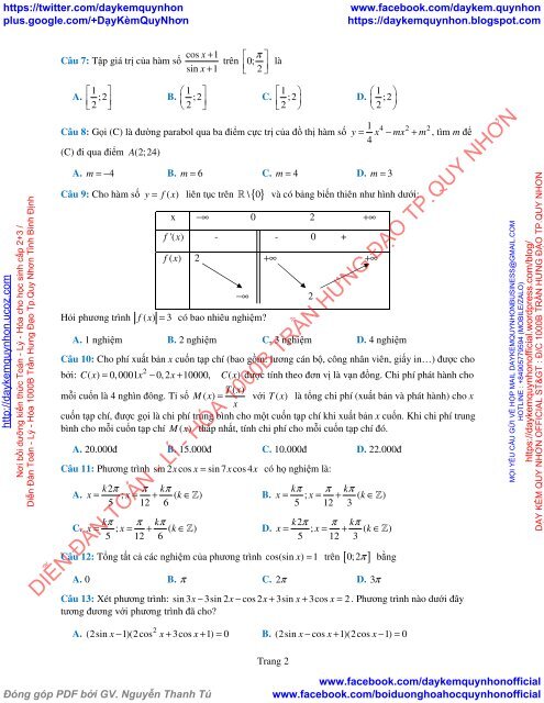 Bộ đề thi thử THPT QG 2018 Các môn TOÁN - LÍ - HÓA Các trường THPT Cả nước CÓ HƯỚNG DẪN GIẢI (Lần 24) [DC16052018]