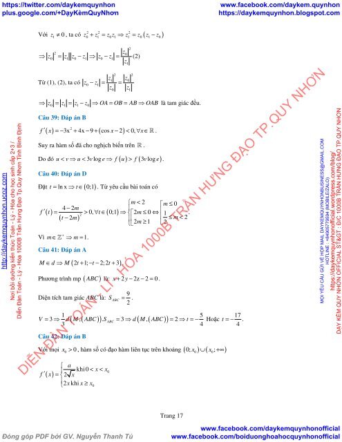 Bộ đề thi thử THPT QG 2018 Các môn TOÁN - LÍ - HÓA Các trường THPT Cả nước CÓ HƯỚNG DẪN GIẢI (Lần 24) [DC16052018]