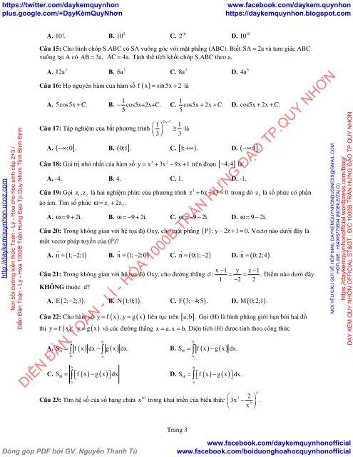 Bộ đề thi thử THPT QG 2018 Các môn TOÁN - LÍ - HÓA Các trường THPT Cả nước CÓ HƯỚNG DẪN GIẢI (Lần 24) [DC16052018]