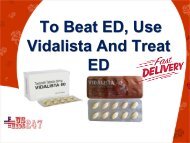 Vidalista Is An Excellent Key For Resolving Erection Failure