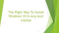 How You Can Easily Install Windows 10 In Any Acer Laptop