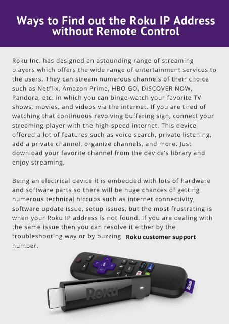 How To Find Ip Address On Roku Without Remote