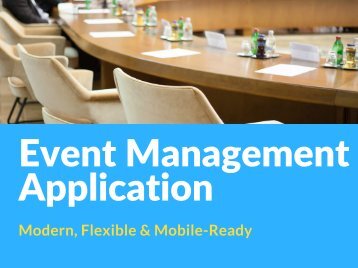 Event Management Application| Modern, Flexible, Mobile-Ready