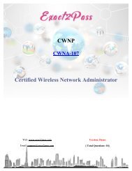 CWNP-CWNA-107 dumps Exact2pass