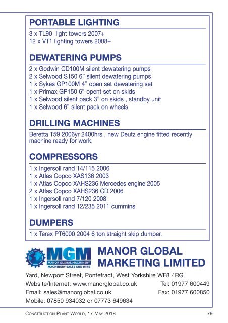 Construction Plant World 17th May 2018