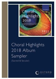 Choral Highlights 2018 Album Sampler (Sacred & Secular)