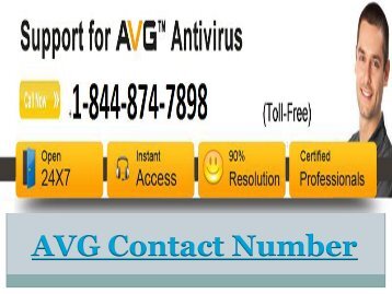 AVG Support Number +1-844-874-7898 (Toll-Free)