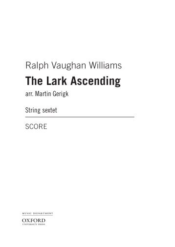 Vaughan Williams - The Lark Ascending arr for Sextet 