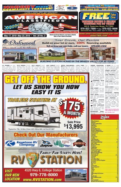 American Classifieds/Thrifty Nickel May 17th Edition Bryan/College Station