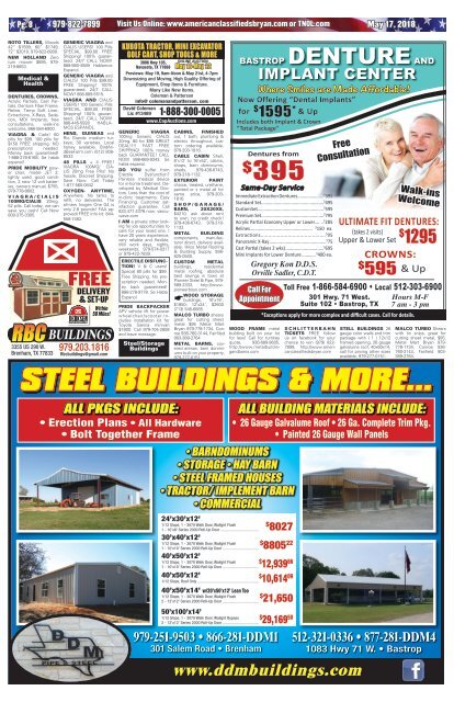 American Classifieds/Thrifty Nickel May 17th Edition Bryan/College Station