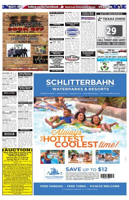 American Classifieds/Thrifty Nickel May 17th Edition Bryan/College Station