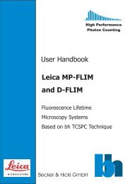 Leica MP-FLIM and D-FLIM User Handbook - Becker & Hickl GmbH