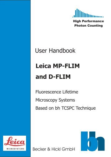 Leica MP-FLIM and D-FLIM User Handbook - Becker & Hickl GmbH