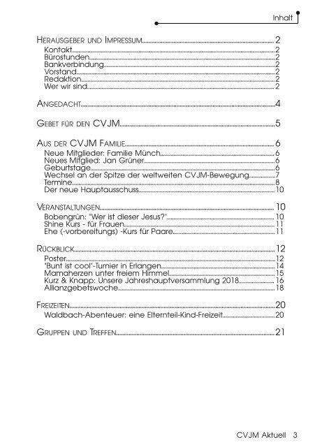 CVJM aktuell - Ausgabe 02-2018 (Mai-Aug)