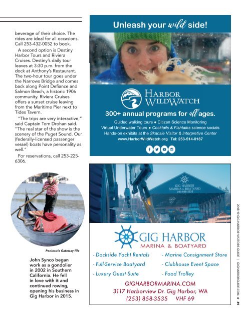 Gig Harbor (Wash.) Visitors Guide 2018