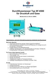 Durchflussmesser Typ SF-6500 für Druckluft und Gase