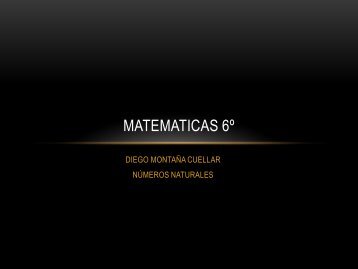 MATEMATICAS 6º