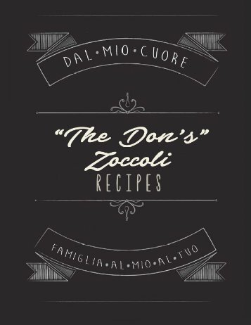 The Don Zoccoli Family Recipe Book