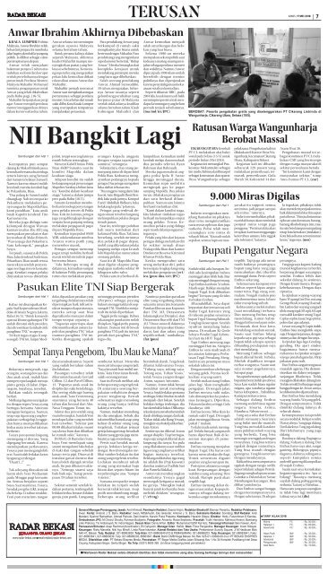 RADAR BEKASI EDISI 17 MEI 2018