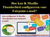 Hoe kan ik Mozilla Thunderbird configureren voor Fairpoint e-mail