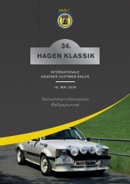 Rallyejournal Hagen Klassik 2018