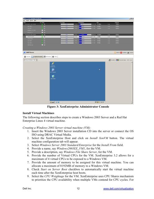 Virtualization using XenEnterprise with Dell PowerEdge Servers and ...