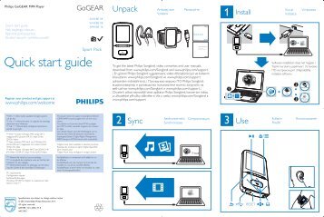 Philips GoGEAR Baladeur MP4 - Guide de mise en route - RUS