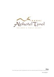 Alphotel Tyrol Weinkarte italienisch Sommer18