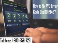 Dial 1-800-559-7251 to Fix AVG Error Code 0xe001f946