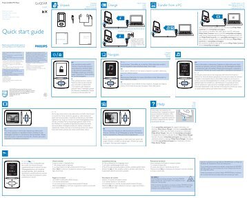 Philips GoGEAR Baladeur MP4 - Guide de mise en route - POL