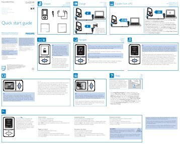 Philips GoGEAR Baladeur MP4 - Guide de mise en route - FRA