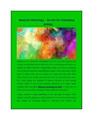 Abstract Paintings – An Art for Emerging Artists